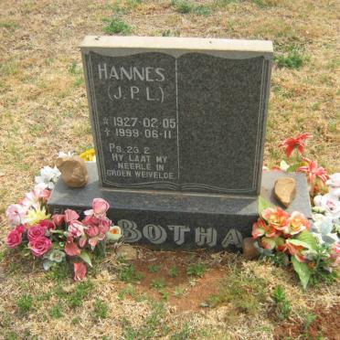 BOTHA J.P.L. 1927-1999