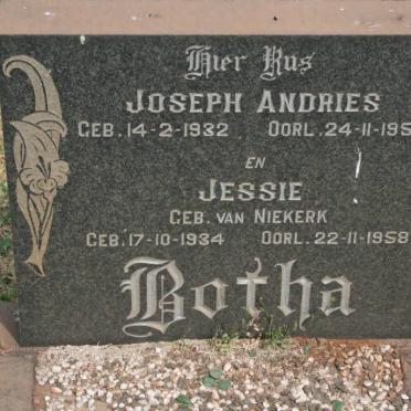 BOTHA Joseph Andries 1932-1958 &amp; Jessie VAN NIEKERK 1934-1958