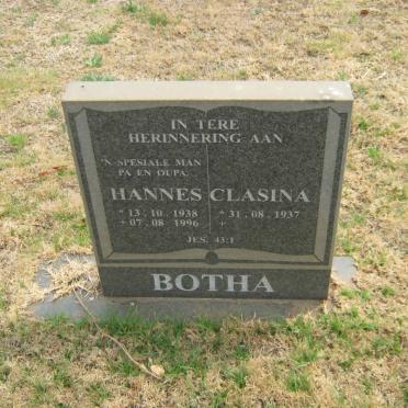 BOTHA Hannes 1938-1996 &amp; Clasina 1937-