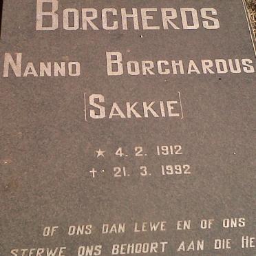 BORCHERDS Nanno Borchardus 1912-1992