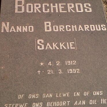 BORCHERDS Nanno Borchardus 1912-1992