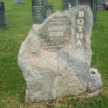 BOTHA Alphonso Hendrik 1961-2005