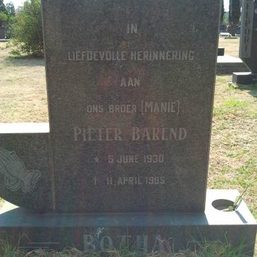 BOTHA Pieter Barend 1930-1985