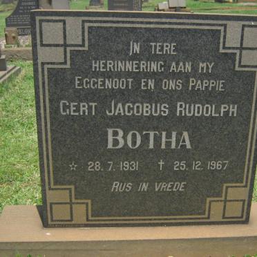 BOTHA Gert Jacobus Rudolph 1931-1967