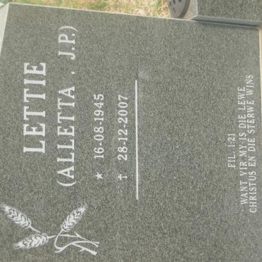 BOSMAN Alletta J.P. 1945-2007