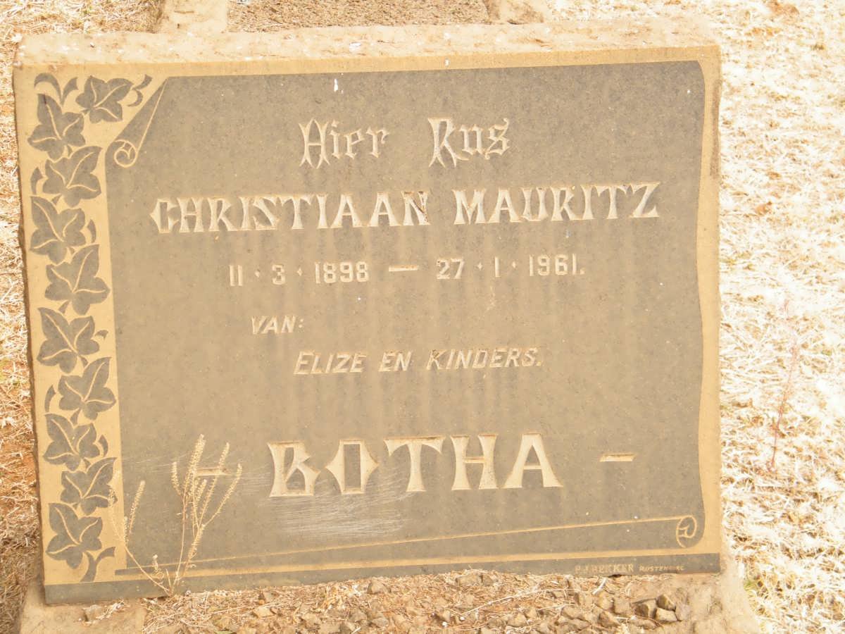 BOTHA Christiaan Mauritz 1898-1961 