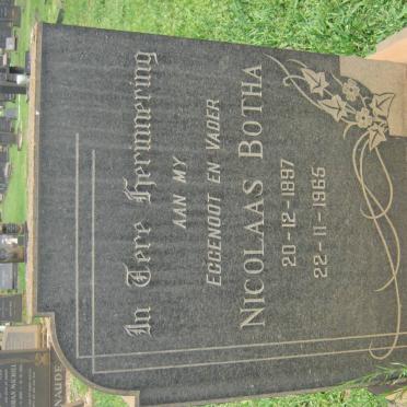BOTHA Nicolaas 1897-1965
