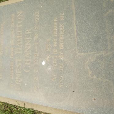 CHANNER Ernest Hamilton 1939-1989