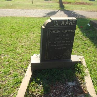 CLAASE Hendrik Marthinus 1951-1979