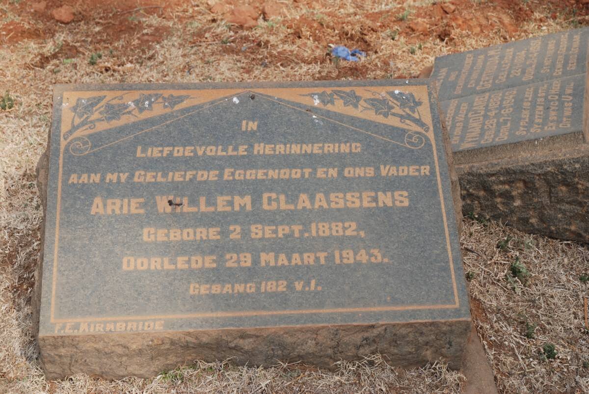 CLAASSENS Arie Willem 1882-1943