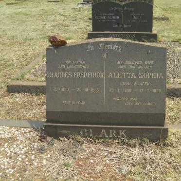 CLARK Charles Frederick 1880-1965 &amp; Aletta Sophia VILJOEN 1880-1958