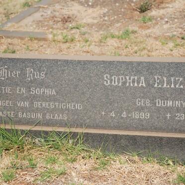 CLAASSEN Daniel Jacobus 1889-1975 &amp; Sophia Elizabeth DUMINY 1899-1981   