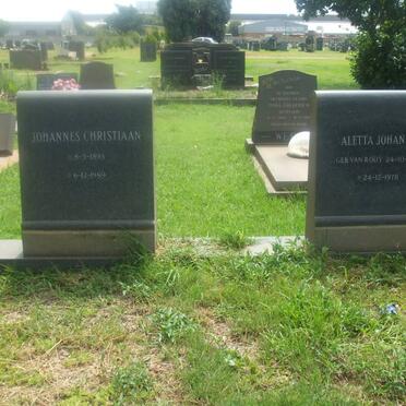 COETZEE Johannes Christiaan 1893-1989 &amp; Aletta Johanna VAN ROOY 1894-1978