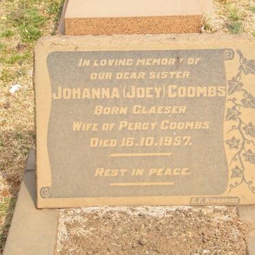 COOMBS Johanna nee GLAESER -1957