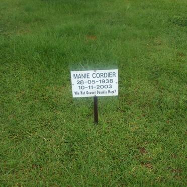 CORDIER Manie 1938-2003