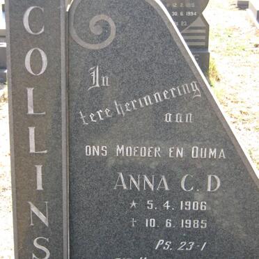 COLLINS Anna C.D. 1906-1985