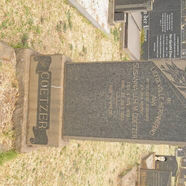 COETZER Susanna J.H.M. 1886-1952