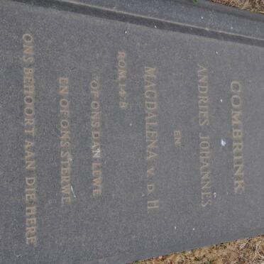 COMBRINK Andries Johannes -1981 &amp; Magdalena v.d. H.