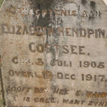 COETSEE Elizabeth Hendrina 1905-1917                