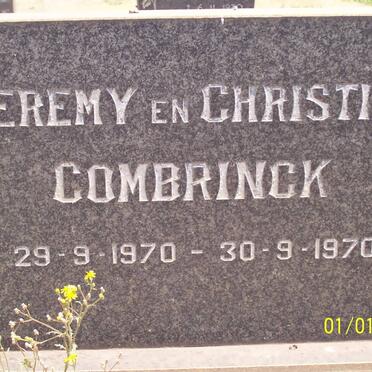 COMBRINCK Jeremy  1970-1970 :: COMBRINCK Christine 1970-1970