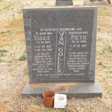 COLLER Sakkie, van 1932-1999 &amp; Pietie 1932-