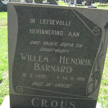 CROUS Willem Hendrik Barnard 1920-1991