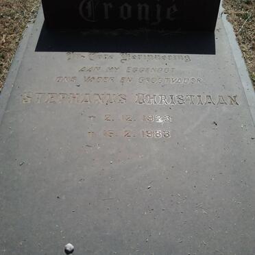 CRONJE Stephanus Christiaan 1923-1983