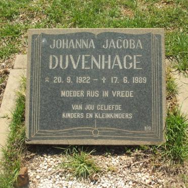 DUVENHAGE Johanna Jacoba 1922-1989
