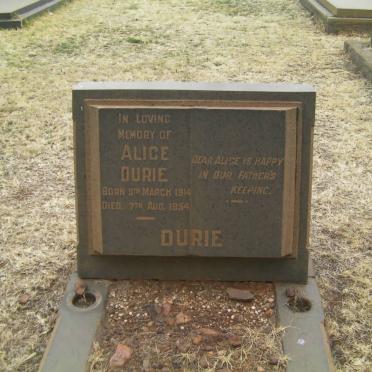DURIE Alice 1914-1954