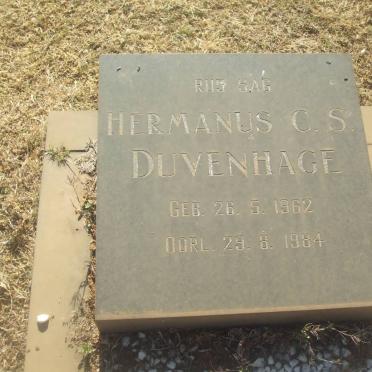 DUVENHAGE Hermanus C.S. 1962-1984