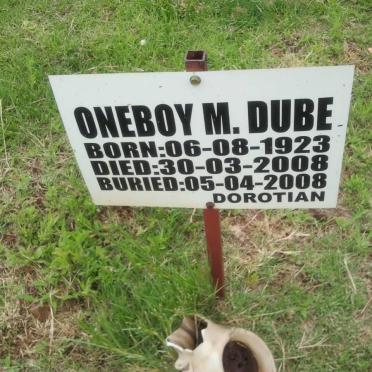 DUBE Oneboy M. 1923-2008