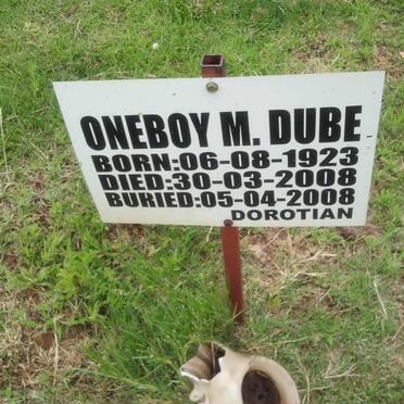 DUBE Oneboy M. 1923-2008