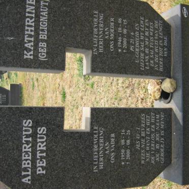 DENYSSCHEN Albertus Petrus 1950-2000 &amp; Kathrine BLIGNAUT 1946-2000