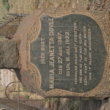 DOYLE Maria Jeanetta 1867-1922