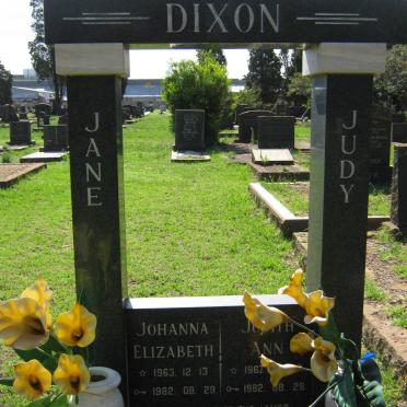 DIXON Johanna Elizabeth 1963-1982 :: DIXON Judith Ann 1967-1982