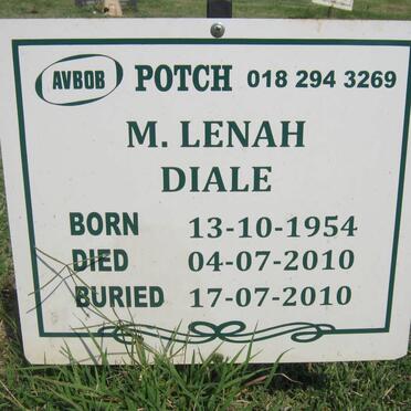 DIALE M. Lenah 1954-2010