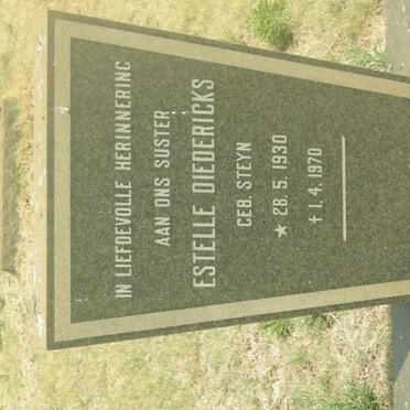 DIEDERICKS Estelle nee STEYN 1930-1970