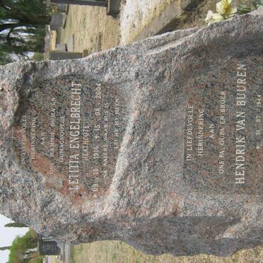 ENGELBRECHT Letitia nee HEATHCOTE 1916-2004 :: VAN BUUREN Hendrik, van 1944-2002