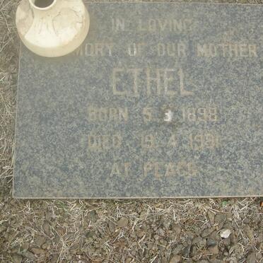 ERASMUS Ethel 1898-1991