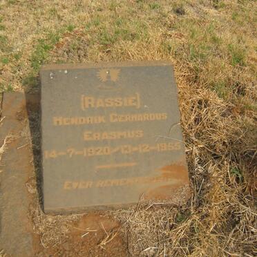 ERASMUS Hendrik Gerhardus 1920-1955