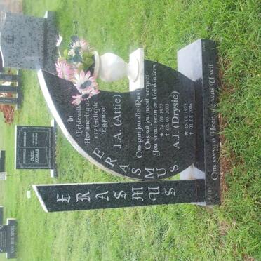 ERASMUS J.A. 1922-2003 &amp; A.J. 1925-2008