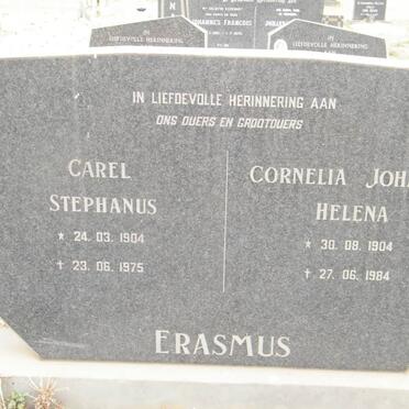 ERASMUS Carel Stephanus 1904-1975 &amp; Cornelia Johanna Helena 1904-1984