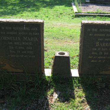 EEDEN Barrie, van 1916-1960 &amp; Cornelia Maria REDELINGHUYS 1909-1992