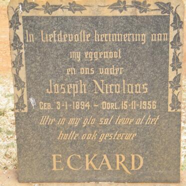 ECKARD Joseph Nicolaas 1894-1956