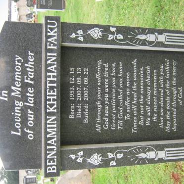 FAKU Benjamin Khethani 1953-2007