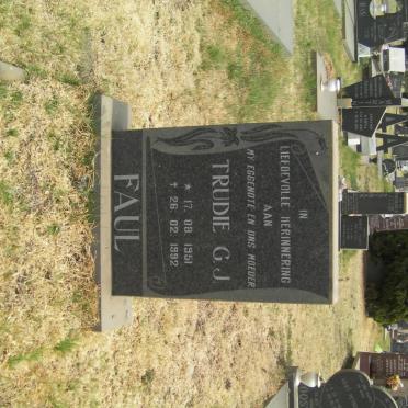 FAUL Gertruida Jacoba 1951-1992