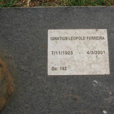 FERREIRA Ignatius Leopold 1923-2001