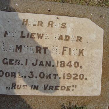 FICK Lambert H. 1840-1920