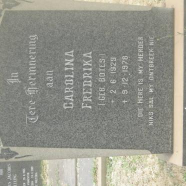 FLYNN Garolina Frederika nee BOTES 1928-1978