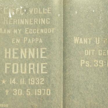 FOURIE Hennie 1932-1970